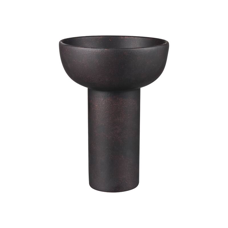 Elk Home Hawking Black Earthenware 10 Inch Wide Vessel