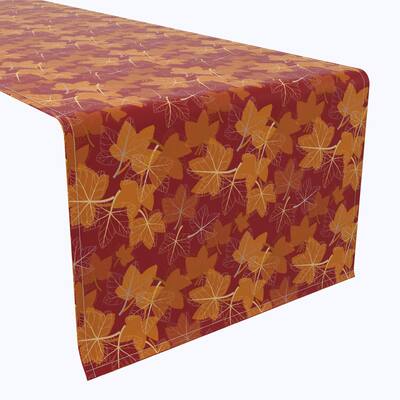 Fabric Textile Products, Inc. Table Runner, 100% Cotton, 16x108", Seasonal Fall Leaves