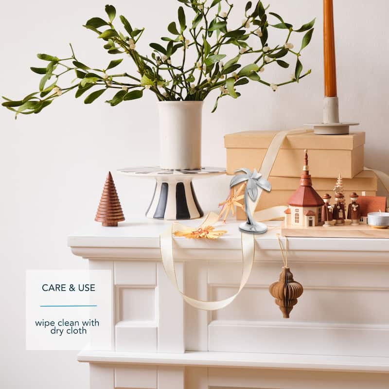 Nambe Miniature Nativity Palm Tree - 3"W x 6.5"H