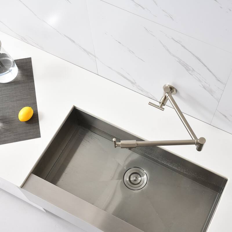 Wall-Mounted Pot Filler Faucet
