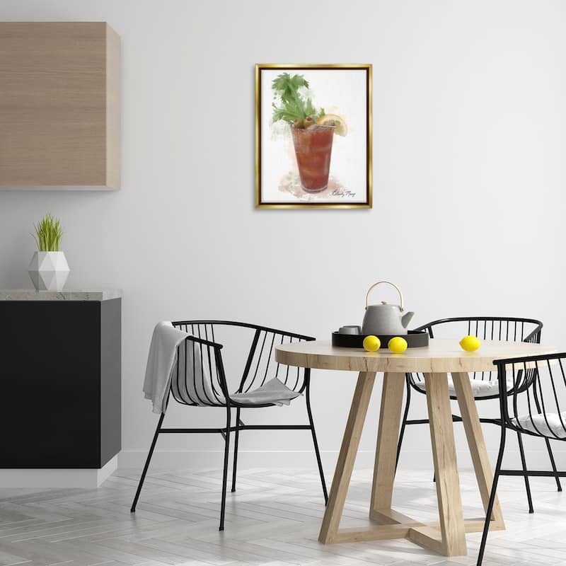 Stupell Modern Bloody Mary Framed Floater Canvas Wall Art Design By Matthew Piotrowicz