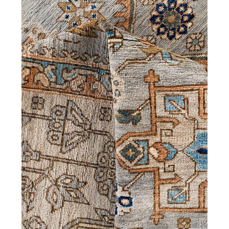 Serapi One-of-a-Kind Hand-Knotted Area Rug - Gray - 9' 11" x 13' 9"