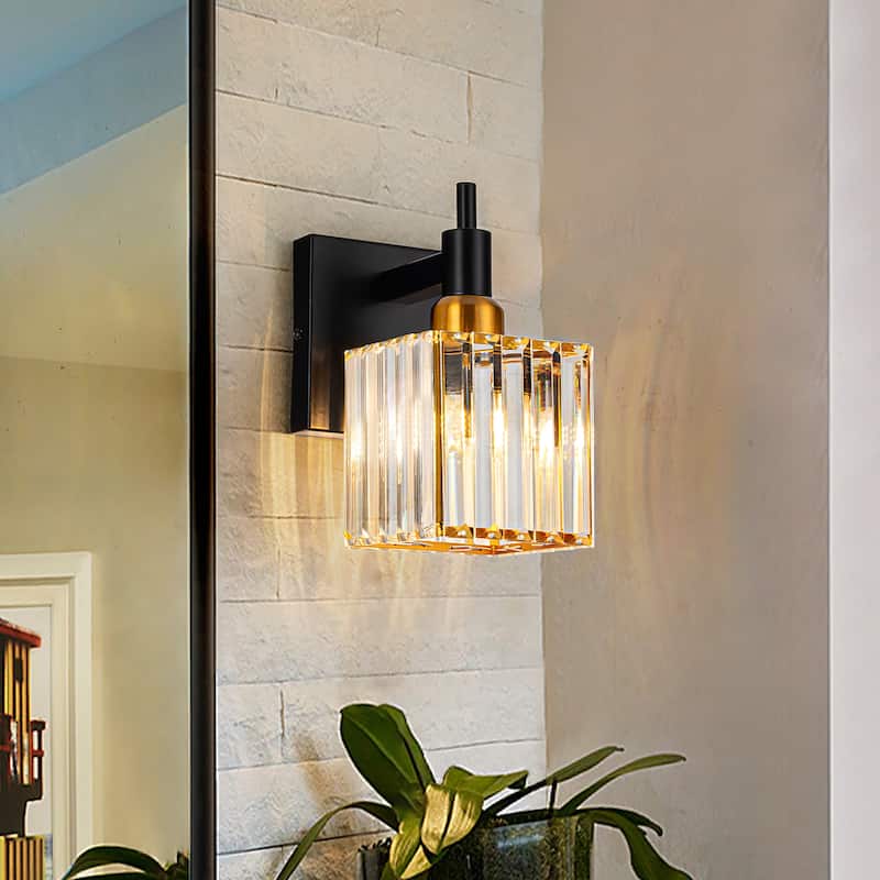 2/3/4-Light Modern Bathroom Crystal Vanity Light Wall Sconces