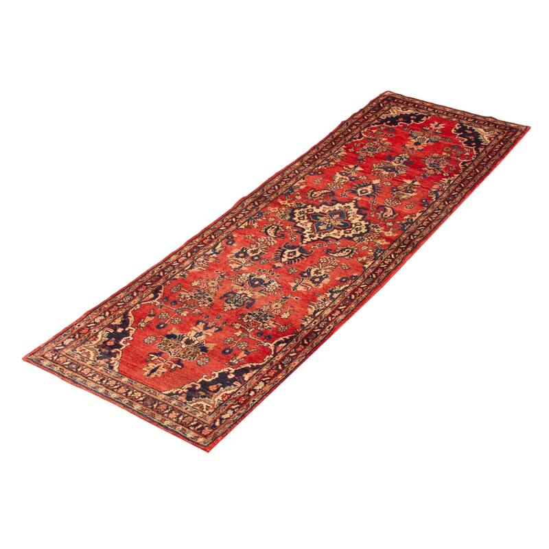 ECARPETGALLERY Hand-knotted Andelz Red Wool Rug - 2' 9" x 9' 4"