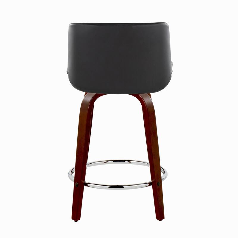 Santi Upholstered 24" Fixed-Height Counter Stool - Set of 2
