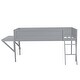 preview thumbnail 11 of 26, Twin/Full Size Wood Gaming Loft Bed with Desk and LED,Grey