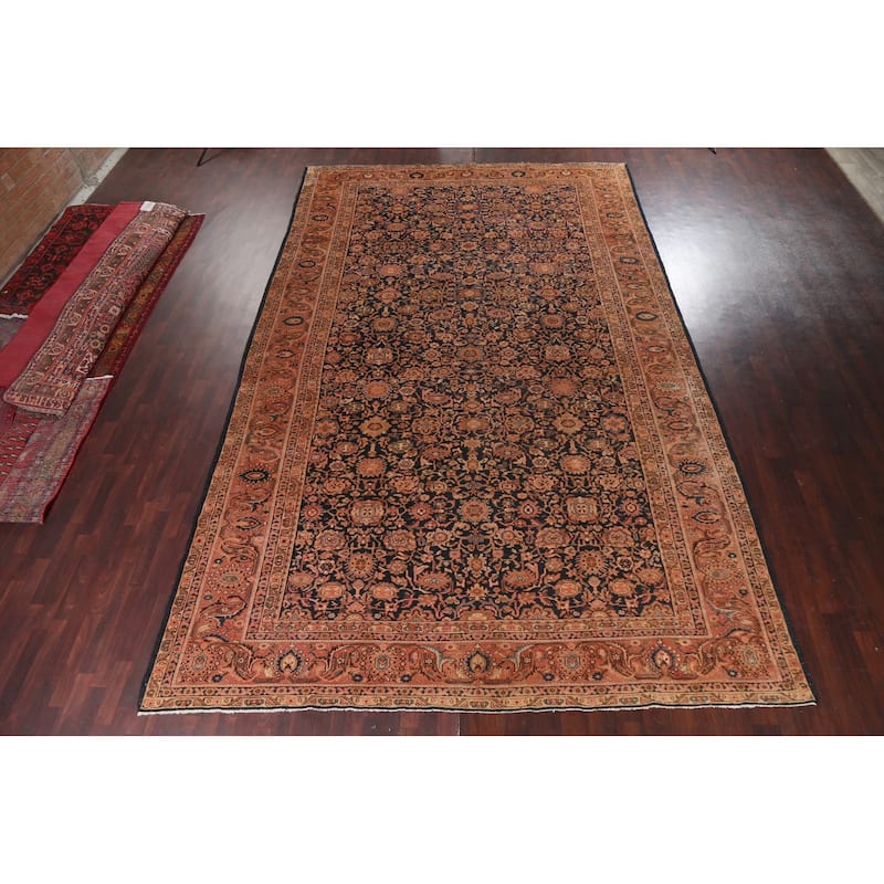 Pre-1900 Antique Malayer Persian Area Rug Handmade Large Wool Carpet - 10'4" x 16'9"