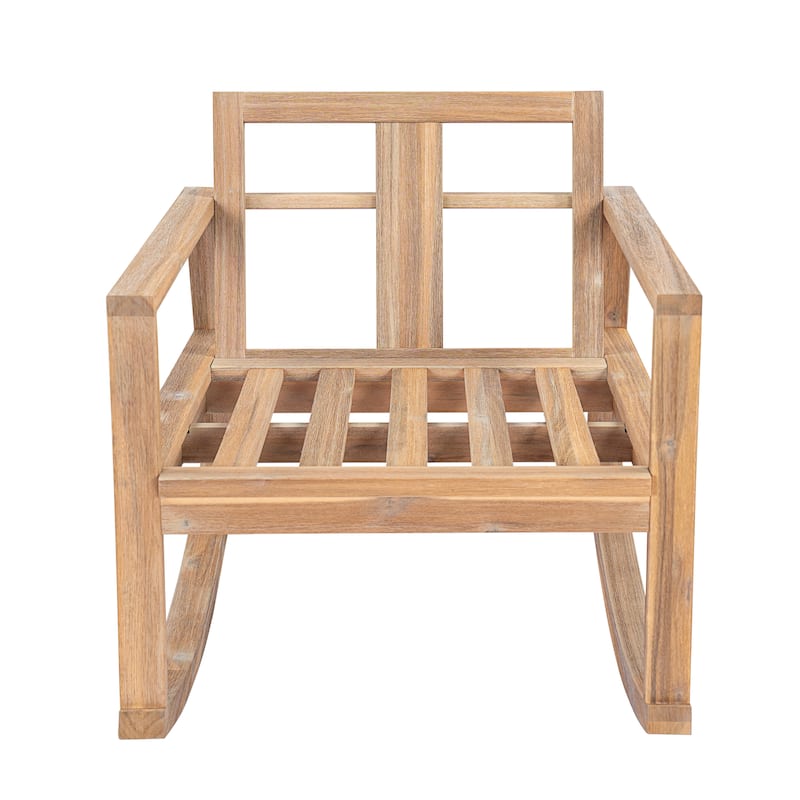 Christopher Knight Home Vaelorian Acacia Wood Outdoor Lounge Chair with Cushion