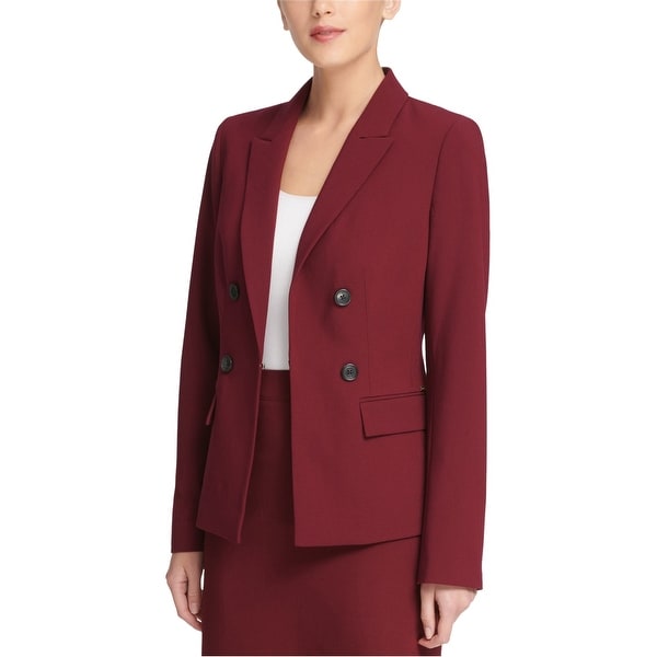 DKNY Womens Button Embellished Blazer Jacket, Red, 18. Opens flyout.