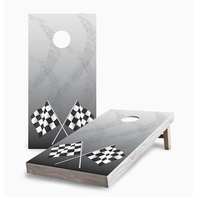 Tire Tracks Corn Hole Board Set with Carry Case