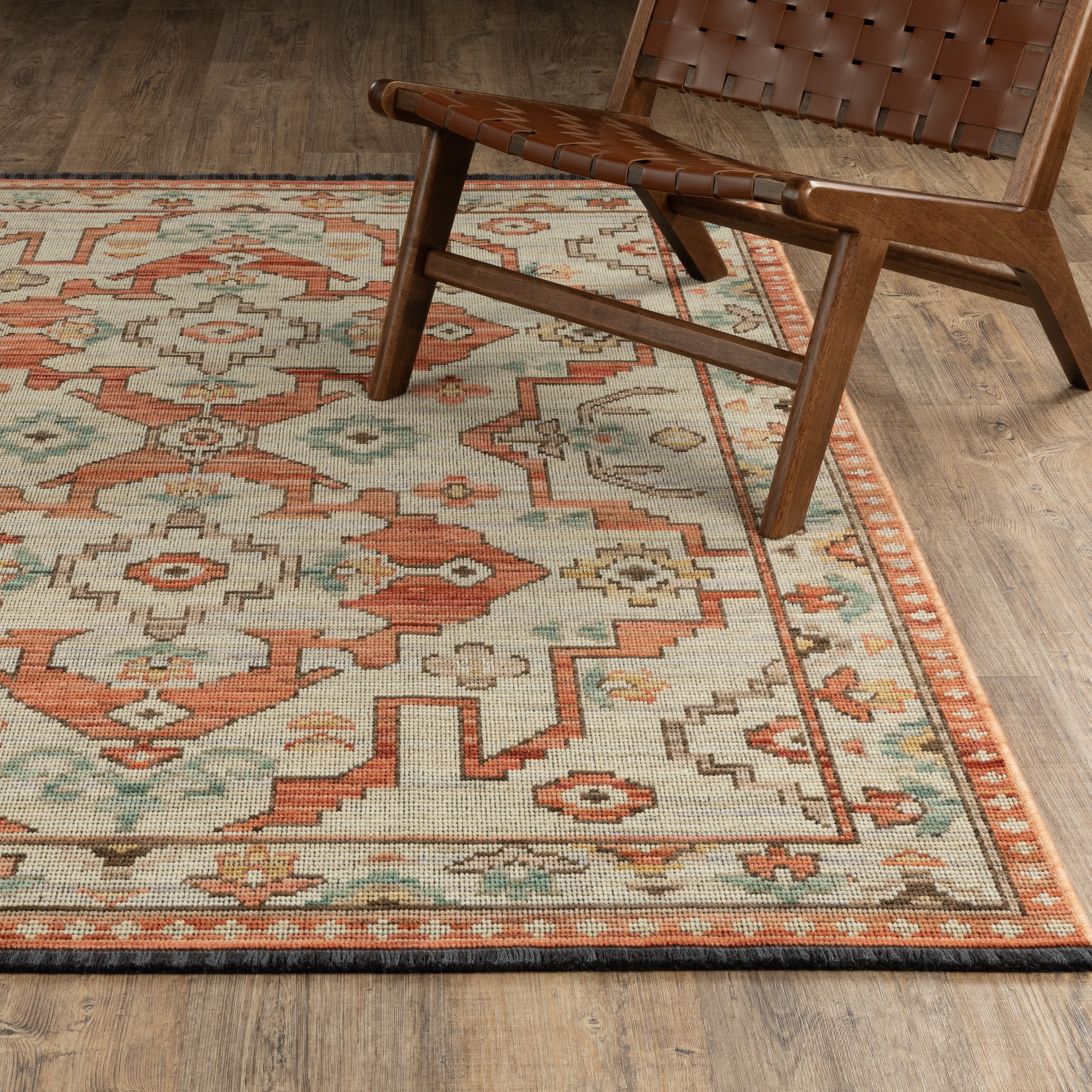 Landon Global Bohemian Medallion Wool Blend Area Rug