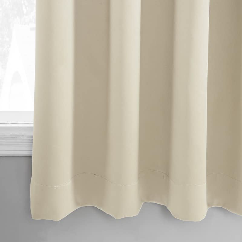 Exclusive Fabrics Room Darkening Grommet Curtain Panel Pair 63 Inches Long (2 Panels)
