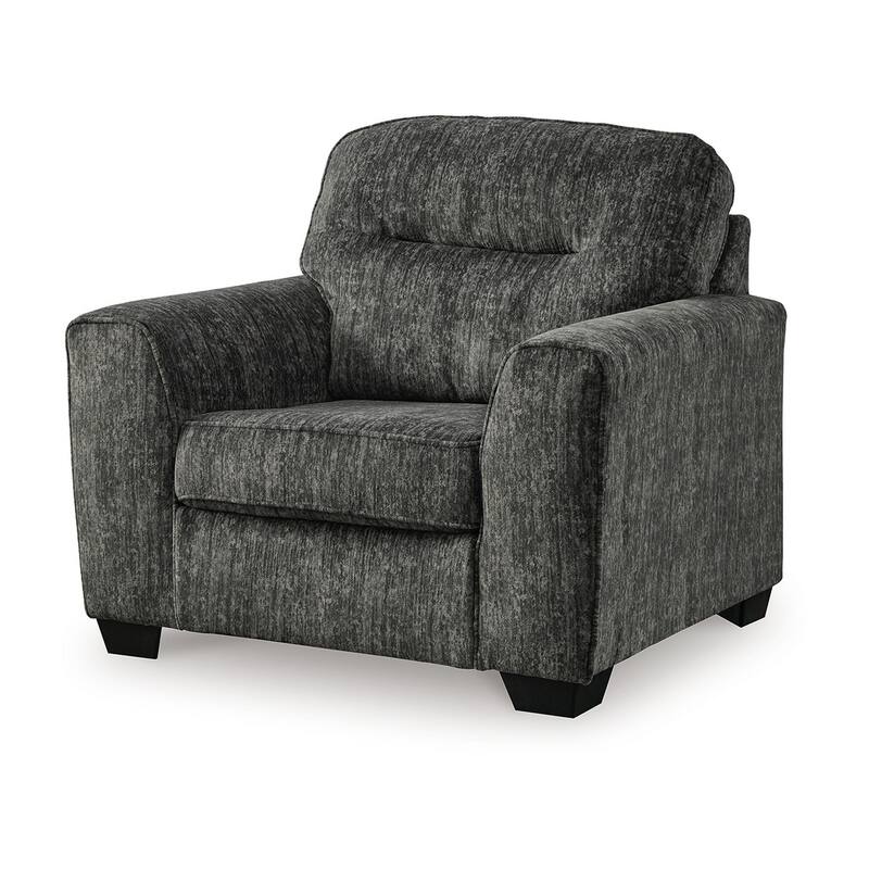 Layla Accent Armchair, Extra Plush Cushioned Dark Gray Polyester
