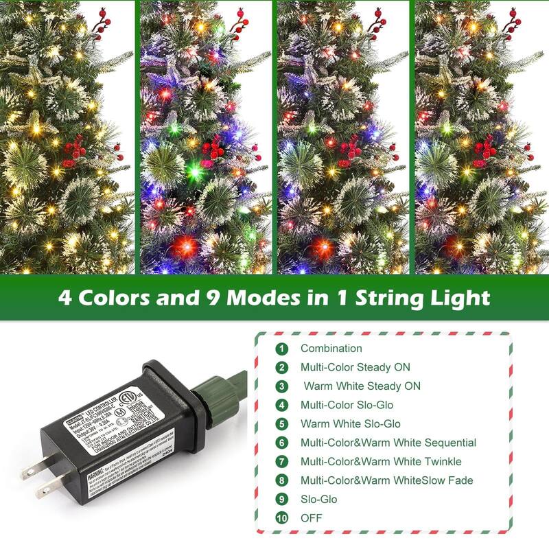 Christmas Tree with 78 Multi-Color Led Lights, 3 Ft Pre-Lit Artificial Christmas Decoration
