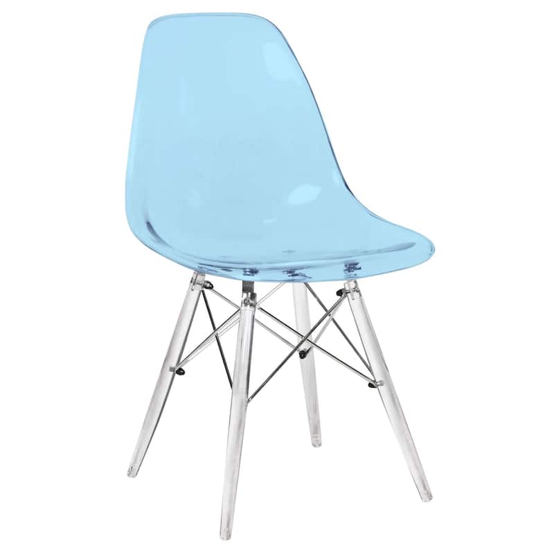 Crescro Dining Chair in Acrylic with Eifel Legs Design Banquet Side Chair (Set of 4) for Indoor and Outdoor - 32" Height