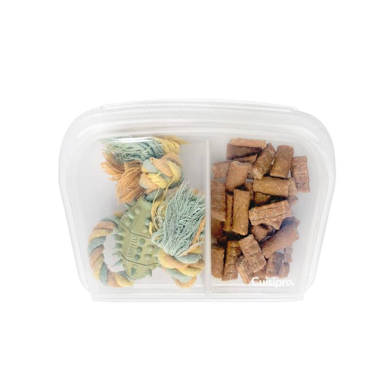 Cuisipro Silicone Stand Up Reusable Bag with Divider 44 oz