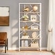 preview thumbnail 8 of 36, 71" Industrial Bookshelf, 6 Tier Rustic Brown Wood Etagere Bookcase, Open Book Shelves