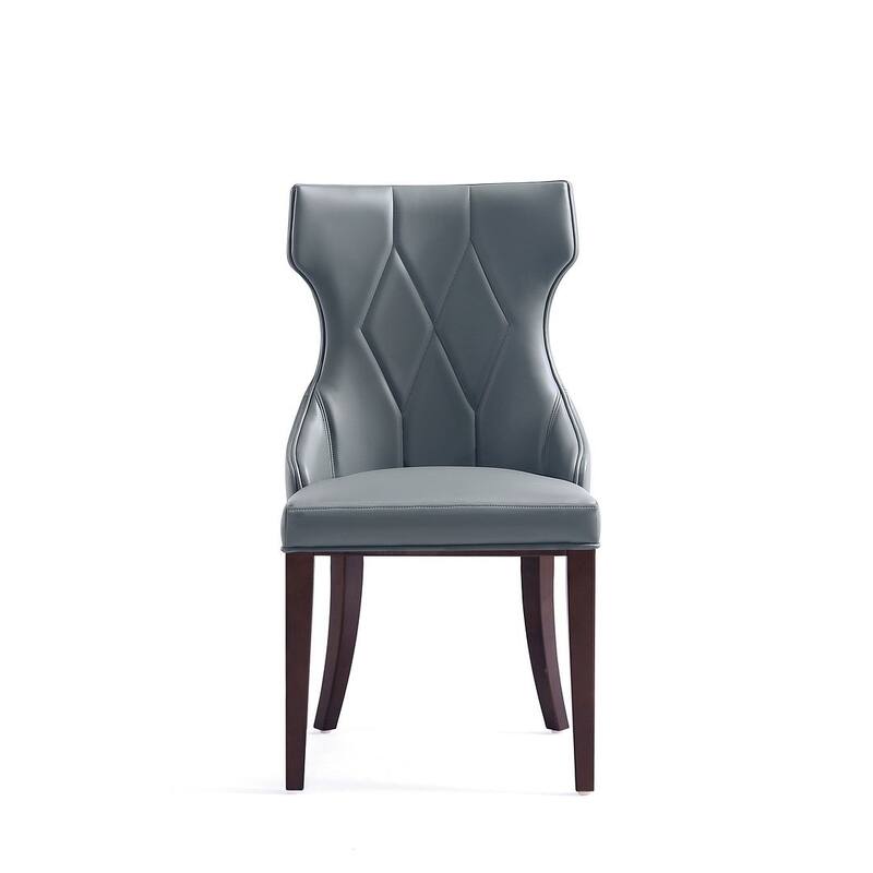 Reine Black and Walnut Velvet Dining Chair (Set of Two)
