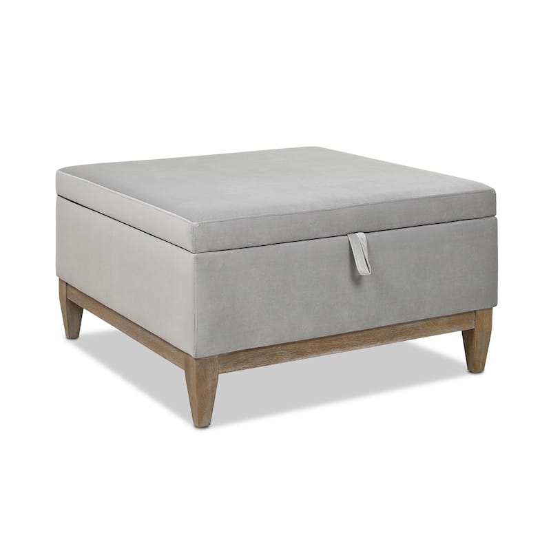 Knox 35" Modern Farmhouse Storage Cocktail Ottoman