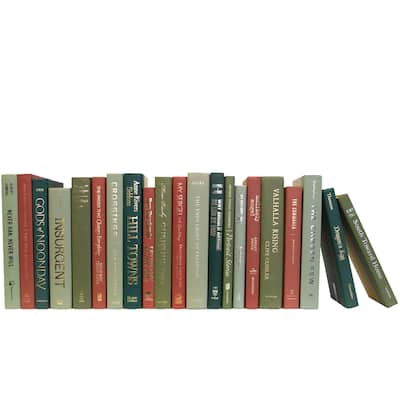 Books Green Decorative Accessories: Autumn Pine Color By The Foot
