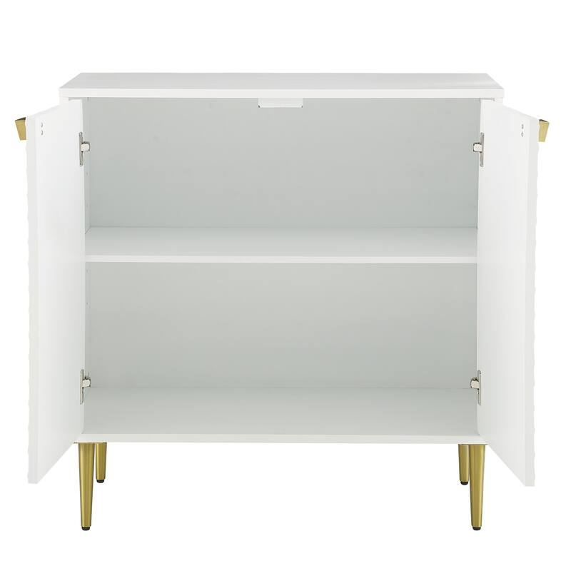 Hexagonal Pattern 2-door Storage Cabinet Buffet Cabinet Sideboard