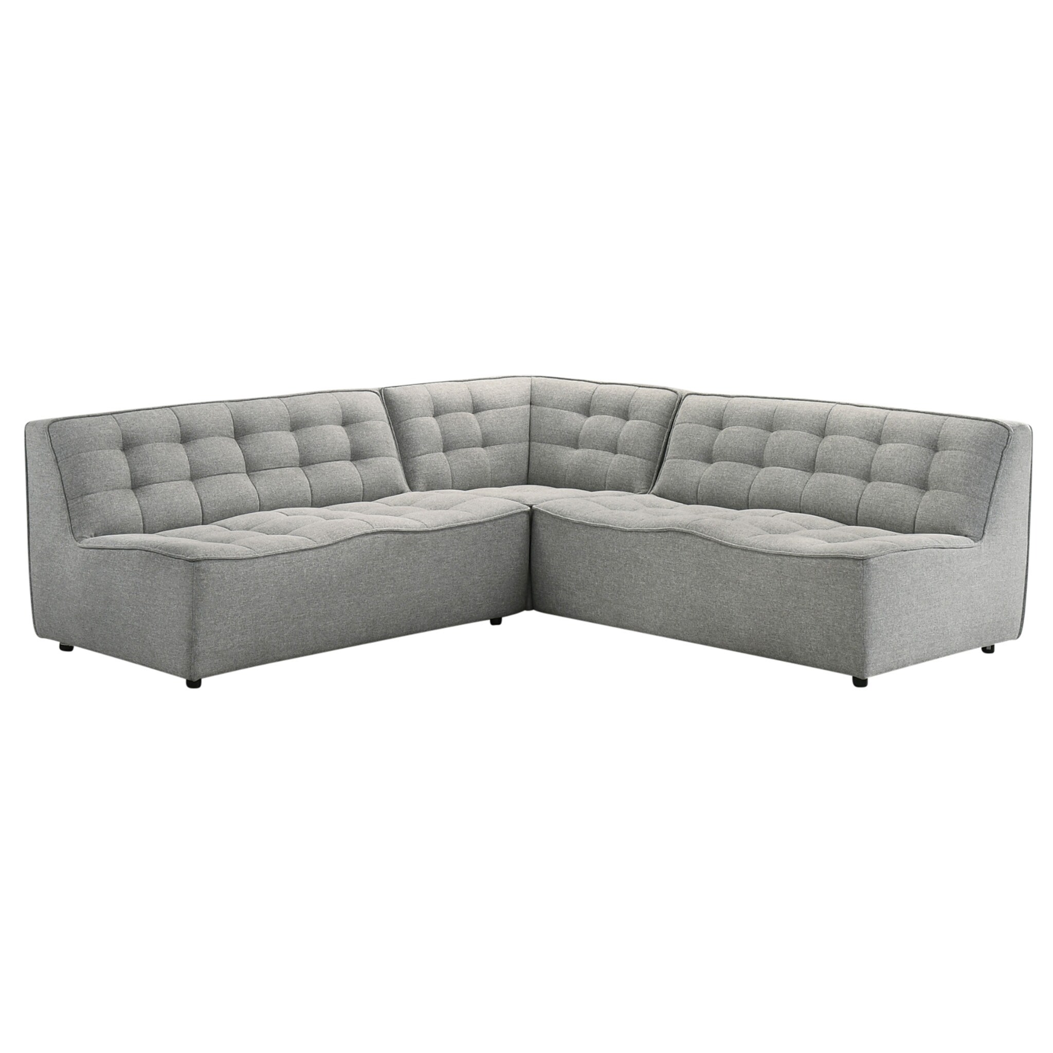 チンバウ  CONTEMPORANEA Lavendy Mid-Century Modern Corner Sectional Sofa - Bed Bath