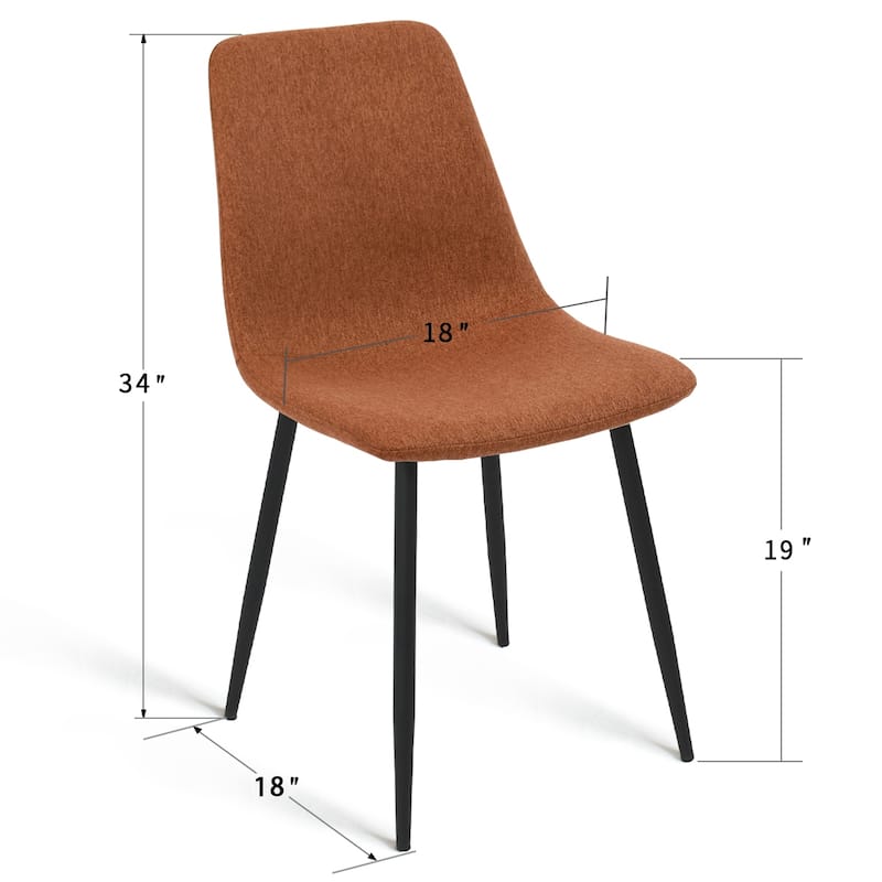 Modern Fabric Upholstered Dining Chairs (Set of 4) - 34"x18"x18"