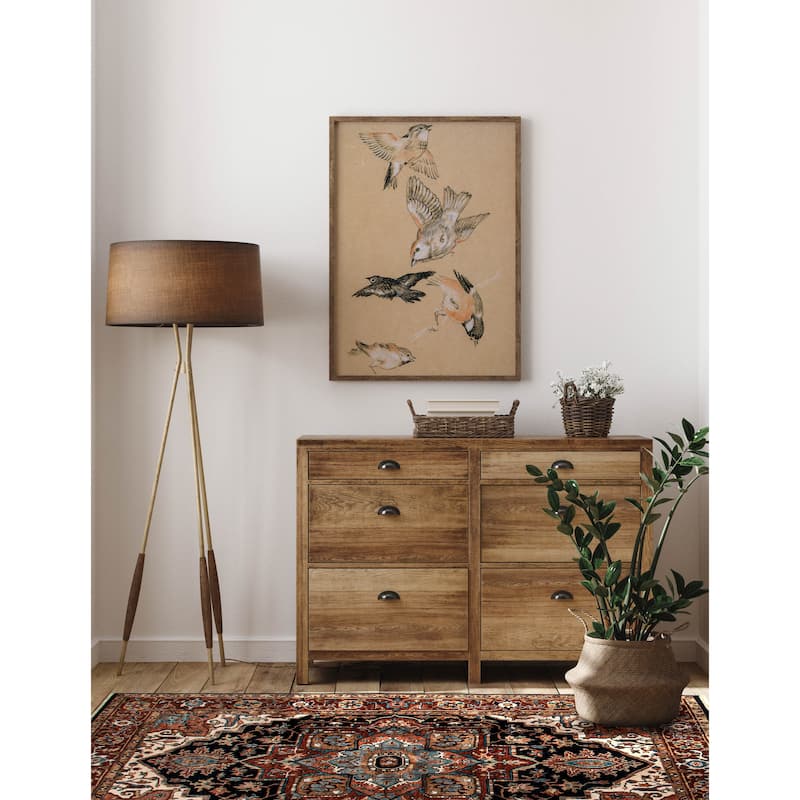 ECARPETGALLERY Hand-knotted Jules Sultane Dark Navy Wool Rug - 5'10 x 8'11