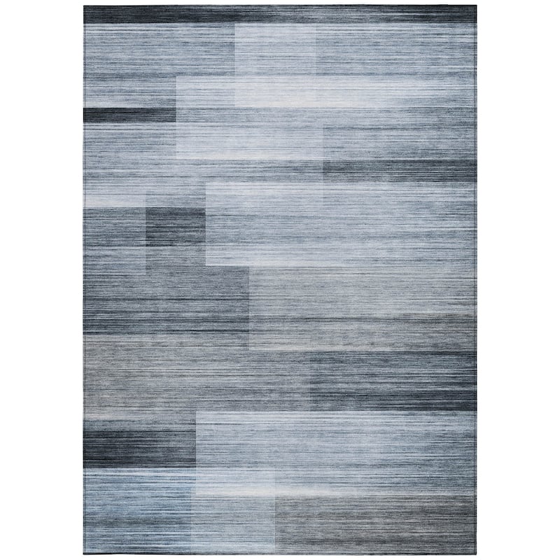 HomeRoots Striped Transitional Rectangle Outdoor Rug