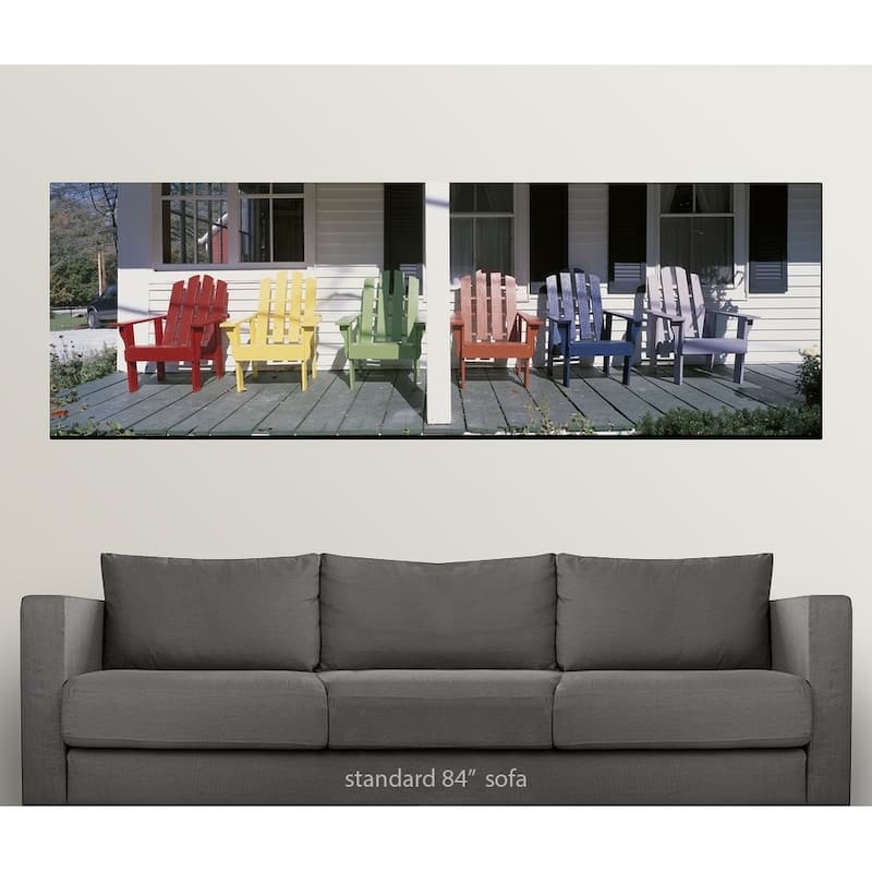 " Adirondack Chairs Porch Plymouth VT" Poster Print