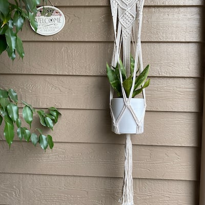 33" H hanging macrame planter hanger