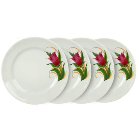 STP-Goods Bellflowers Porcelain Dessert Plate 6.9" (Set of 4)