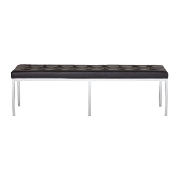 Offex Lintel 60" Bench Bonded Leather - Black