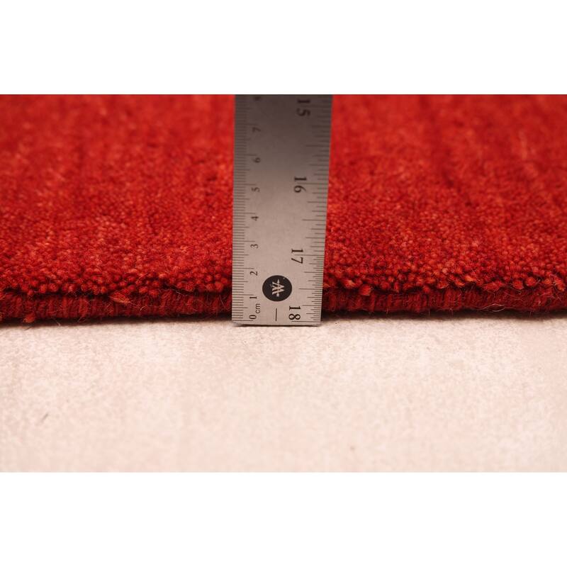 ECARPETGALLERY Hand Loomed Kashkuli Gabbeh Red Wool Rug - 4'11 x 7'9