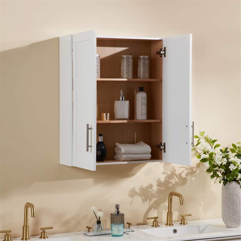 Elegant Wall-Mounted Cabinet with Adjustable Doors
