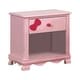 preview thumbnail 4 of 4, Jevi Transitional Solid Wood 1-Drawer Youth Nightstand by Furniture of America Pink