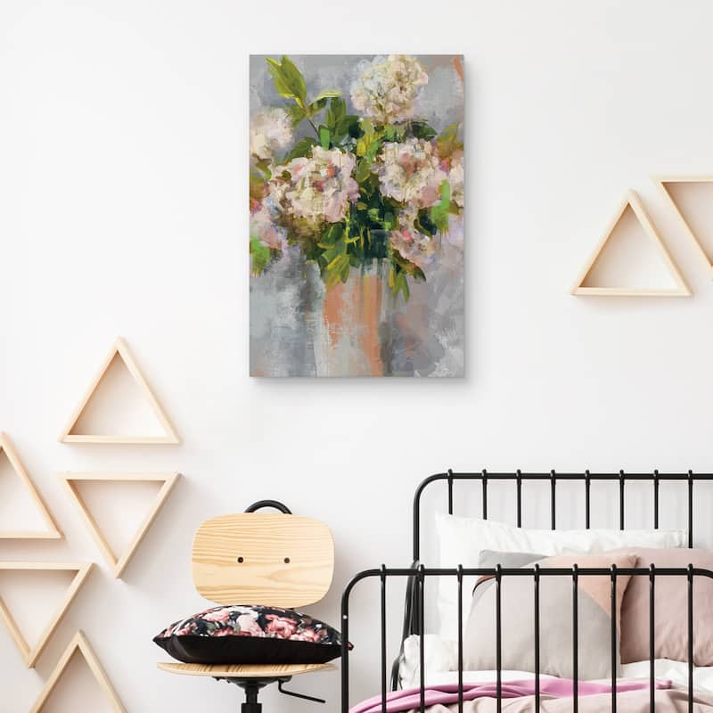 Modern Floral I Coral by Studio Arts Canvas Art Print by Studio Arts Canvas Art Print