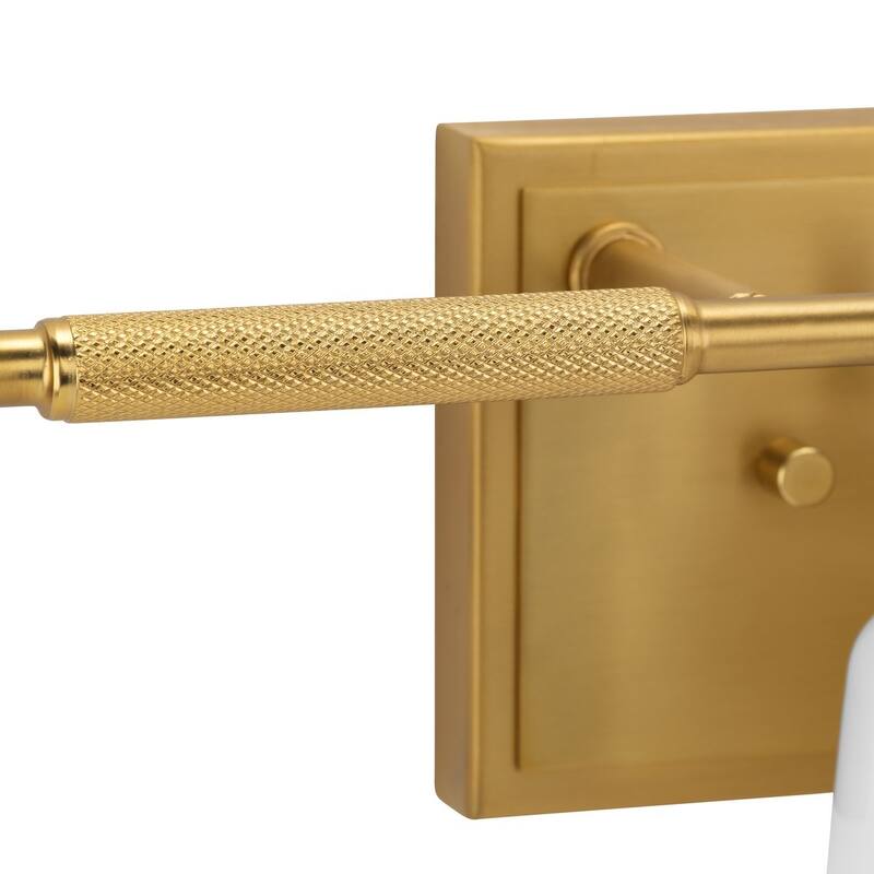 Spenser Collection Three-Light Brushed Gold Industrial Vanity Light - 23.37 in x 5.5 in x 7.62 in