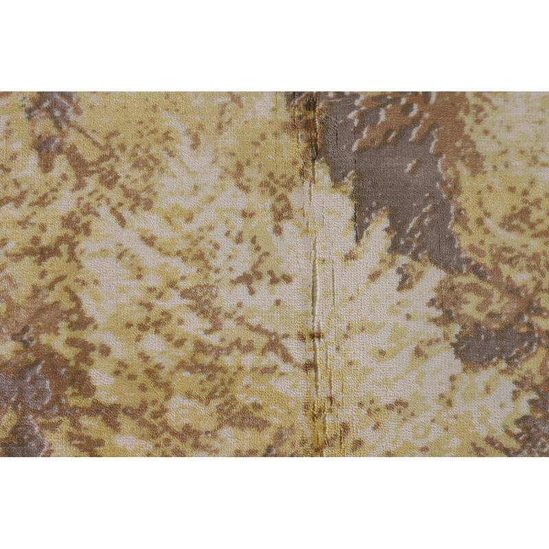 Multi-Color Abstract Oriental Area Rug Hand-Knotted Wool Carpet - 6'0" x 9'0"