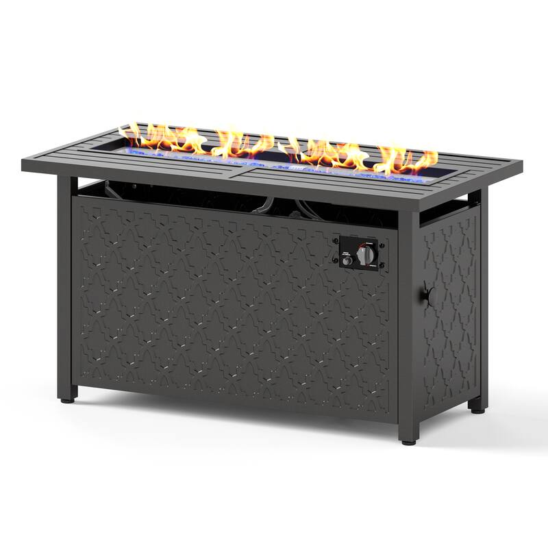 MAISON ARTS Patio Furniture Set 4/6-Piece Outdoor Conversation Set with Gas Fire Pit Table