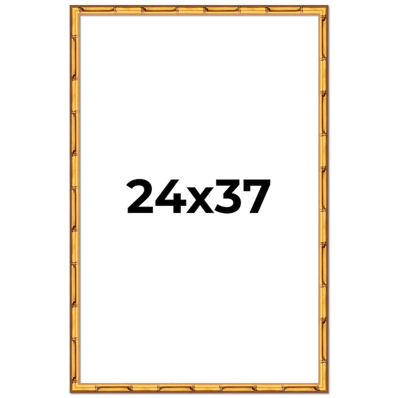 24x37 Frame Gold Bamboo Solid Wood Picture Frame | 1 Inch Moulding