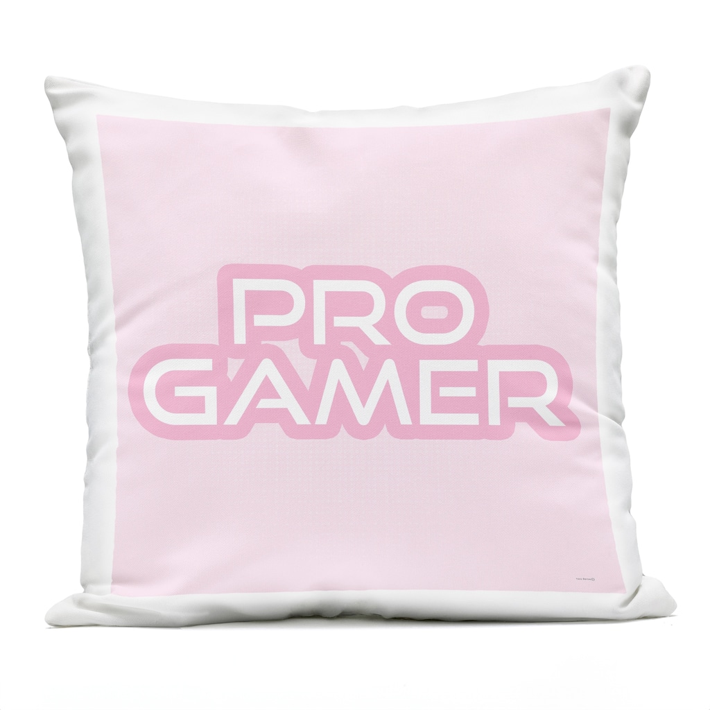 Stupell Pastel Pink Pro Gamer Printed Outdoor Throw Pillow Design by Yass Naffas Designs