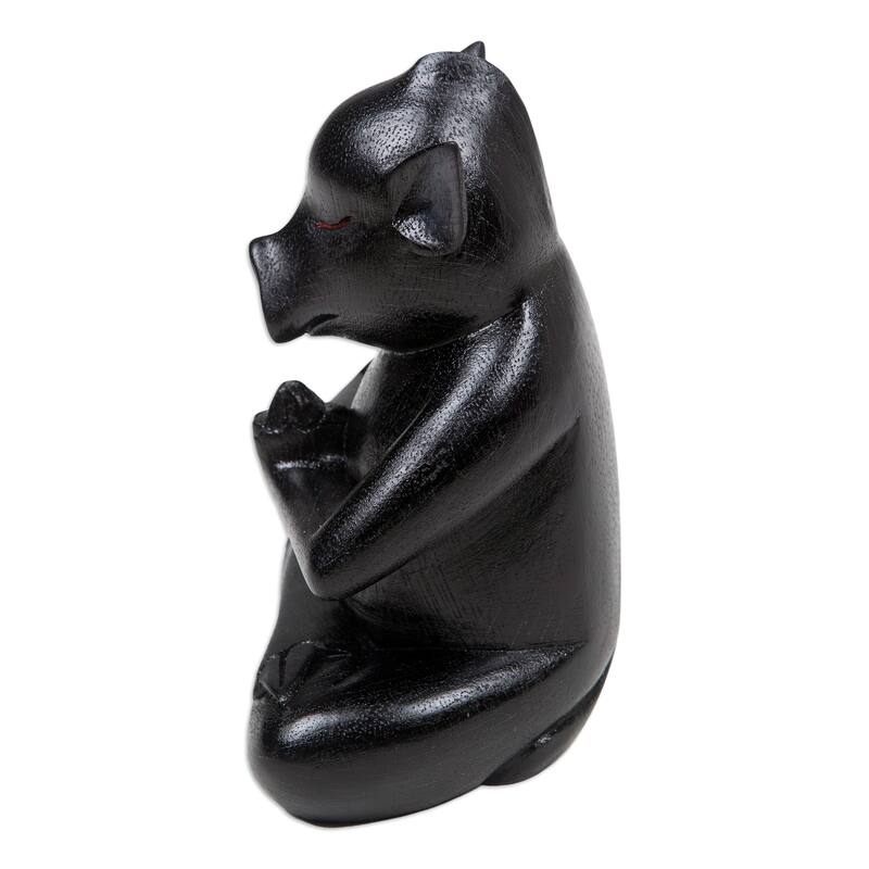 Novica Handmade Gentle Apprentice At Night Wood Statuette
