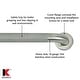 preview thumbnail 4 of 6, Keeney 1-1/2 in. Classic Stainless Steel Grab Bar, Concealed with Safety Grip