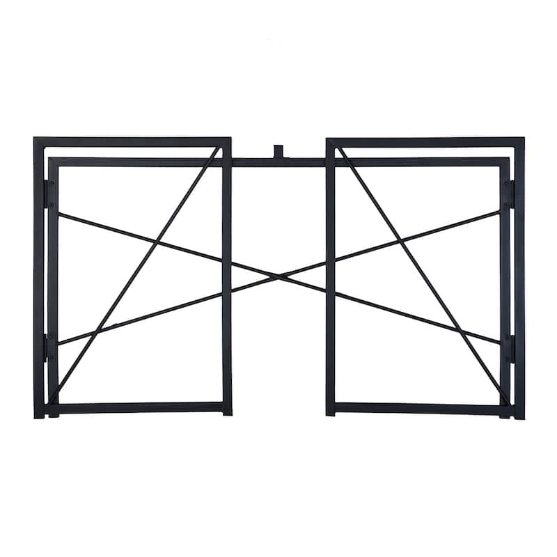 Homylin Folding Writing Desk with Metal Frame, Space-Saving Computer Table, No Assembly Required