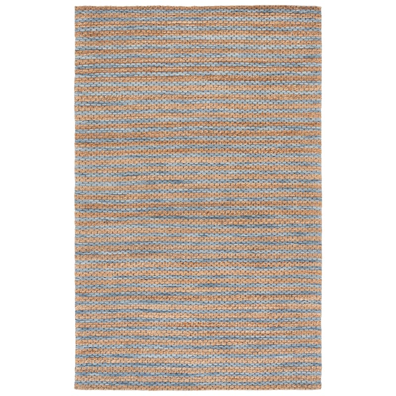Martha Stewart by SAFAVIEH Handmade Deivi Jute Rug - 5' x 8' - Natural/Blue