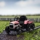 preview thumbnail 13 of 22, Kids Ride on Tractor with Trailer & Parent Remote Control,12V Battery Powered Ride On Tractor Toy with Dual Motors