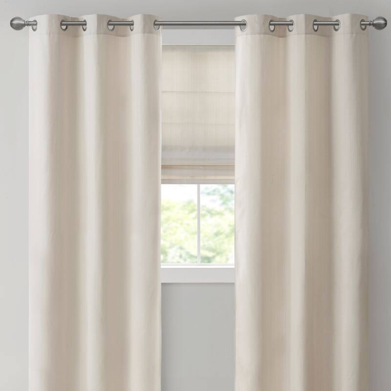 Madison Park Colm Basketweave Room Darkening Curtain Panel Pair
