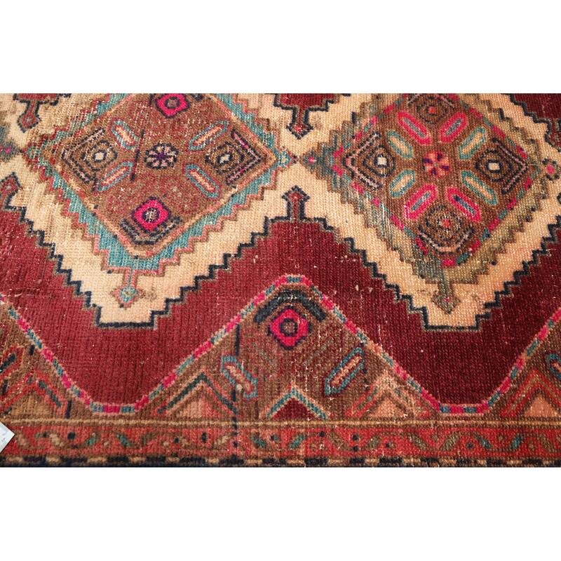 ECARPETGALLERY Hand-knotted Antalya Vintage Dark Red Wool Rug - 3'0 x 10'7