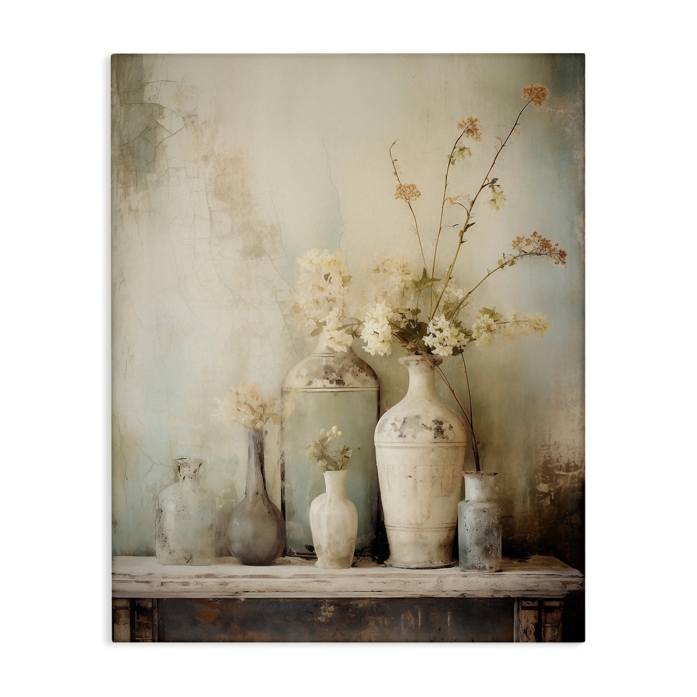 Stupell Faded Floral Beauty Still Life Canvas Wall Art Design By Arlington Prints